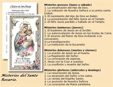 misterios completos del santo rosario